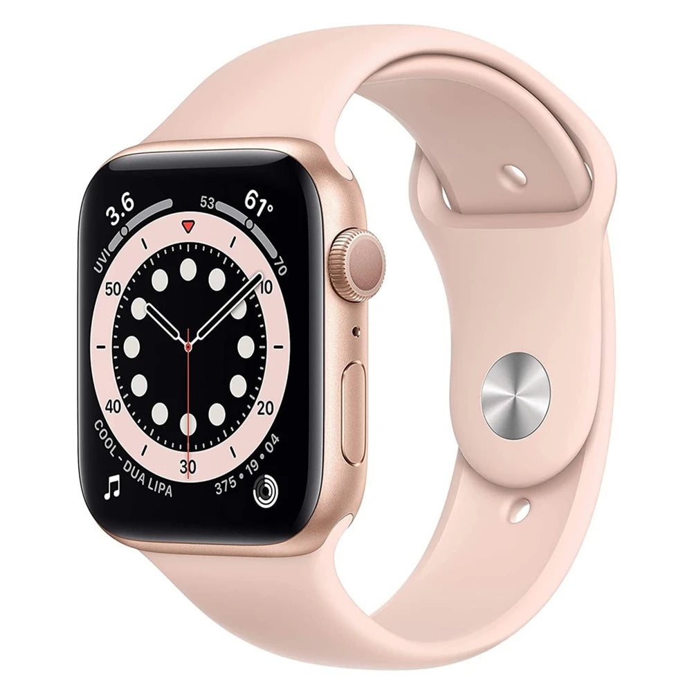 Apple Watch Series 6 40 mm / 44 mm Boîtier en aluminium Apple Watch S6 avec bracelet de sport iOS SmartWatch (renouvelé)