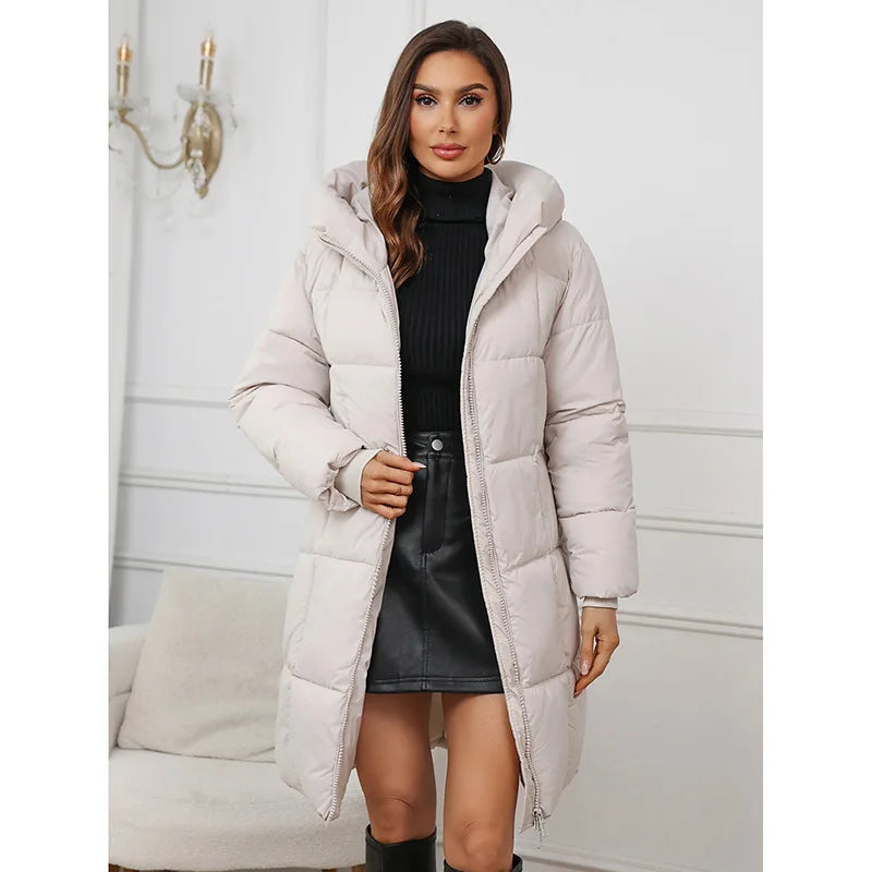 Femmes Long manteau 2024 nouveau automne hiver Parkas Femme épais vers le bas coton manteau Femme décontracté court chaud épais vêtements d'extérieur haut pour femme