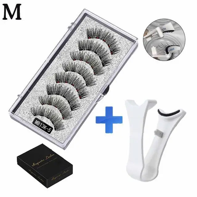 Cils magnétiques naturels 3D, avec 5 cils magnétiques, boîte d'expédition, faux cadeau fait à la main, Support réutilisable, goutte Magne T6N2