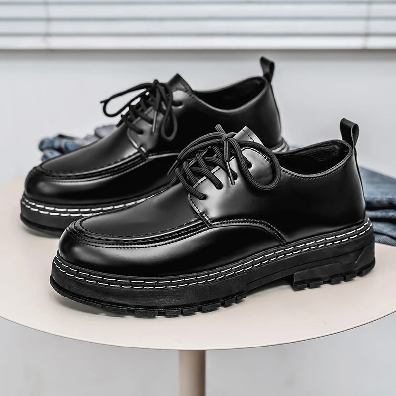 Mocassins décontractés pour hommes, chaussures habillées noires à la mode, chaussures formelles élégantes, confortables à enfiler