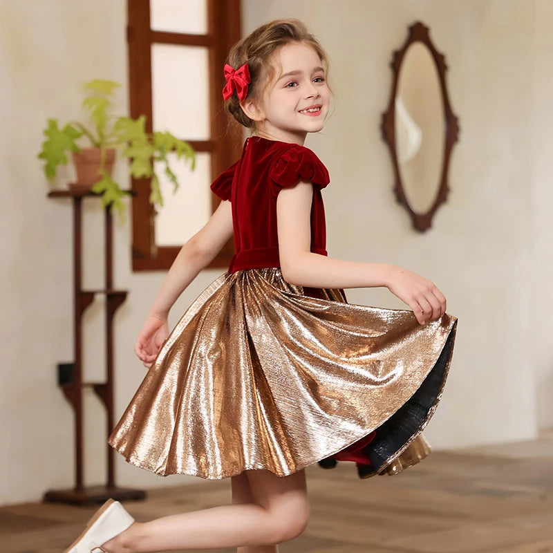 Tween Girl – robe de soirée de luxe pour bal de promo, vêtements fantaisie pour enfants, vêtements de spectacle de Concert de mariage, Costume de carnaval de princesse française pour enfants