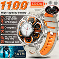 Nouvelle montre connectée T-REX3 Ultra avec batterie 1100mAh, étanche 10ATM, GPS, boussole, lampe de poche, écran AMOLED HD de 1,7 pouces, appels, montre connectée sport pour hommes