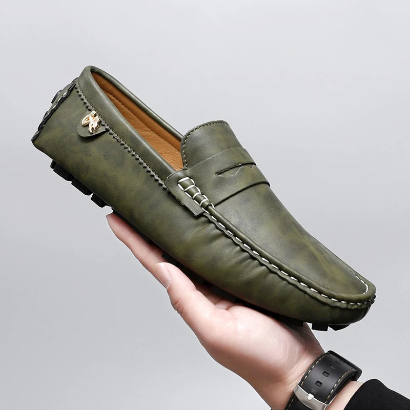Mocassins souples décontractés de luxe pour hommes, chaussures de conduite, chaussures d'affaires, automne, hiver, haute qualité, nouveauté, 2024
