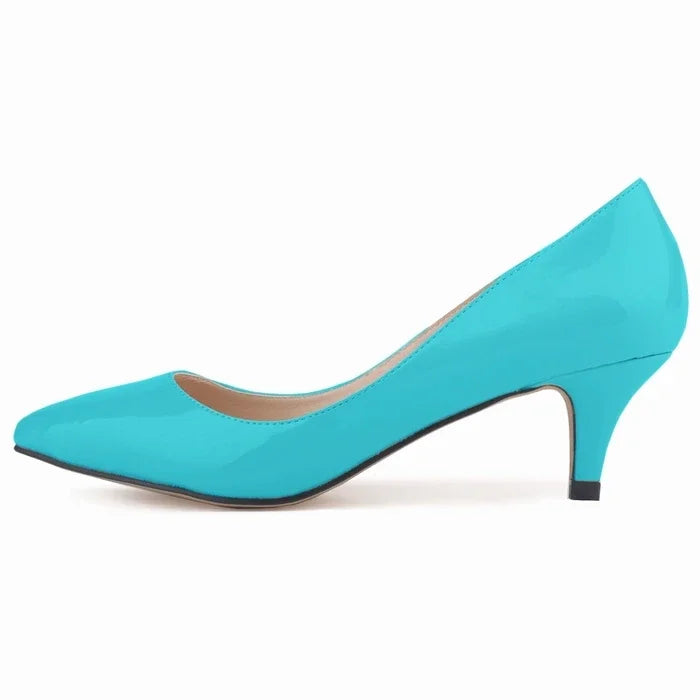LOSLANDIFEN classique Sexy bout pointu 5 cm bas Med chaton talons hauts femmes pompes chaussures printemps marque Design robe chaussures de mariage