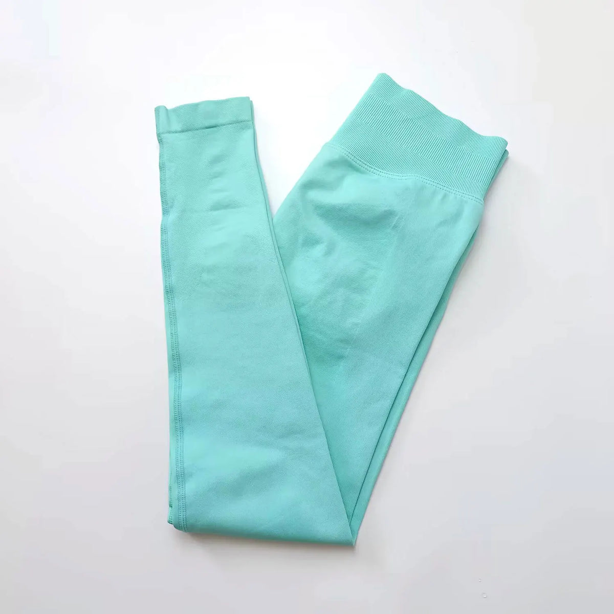 NCLAGEN Leggings de yoga pour femme, pantalon de sport sans couture, avec bande côtelée basse, vêtements de gym, tenue de fitness, collants effet scrunch bum