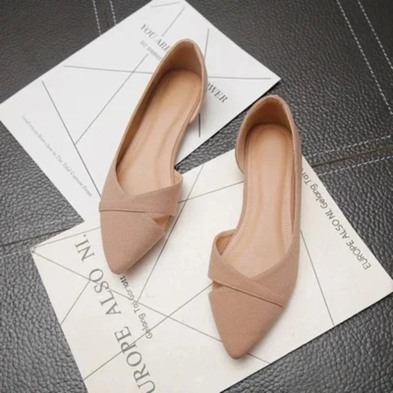 Chaussures pour femmes mode pointe pointue chaussures décontractées concepteur évider chaussures plates pour femme confort semelle souple chaussures de travail Zapatos Mujer