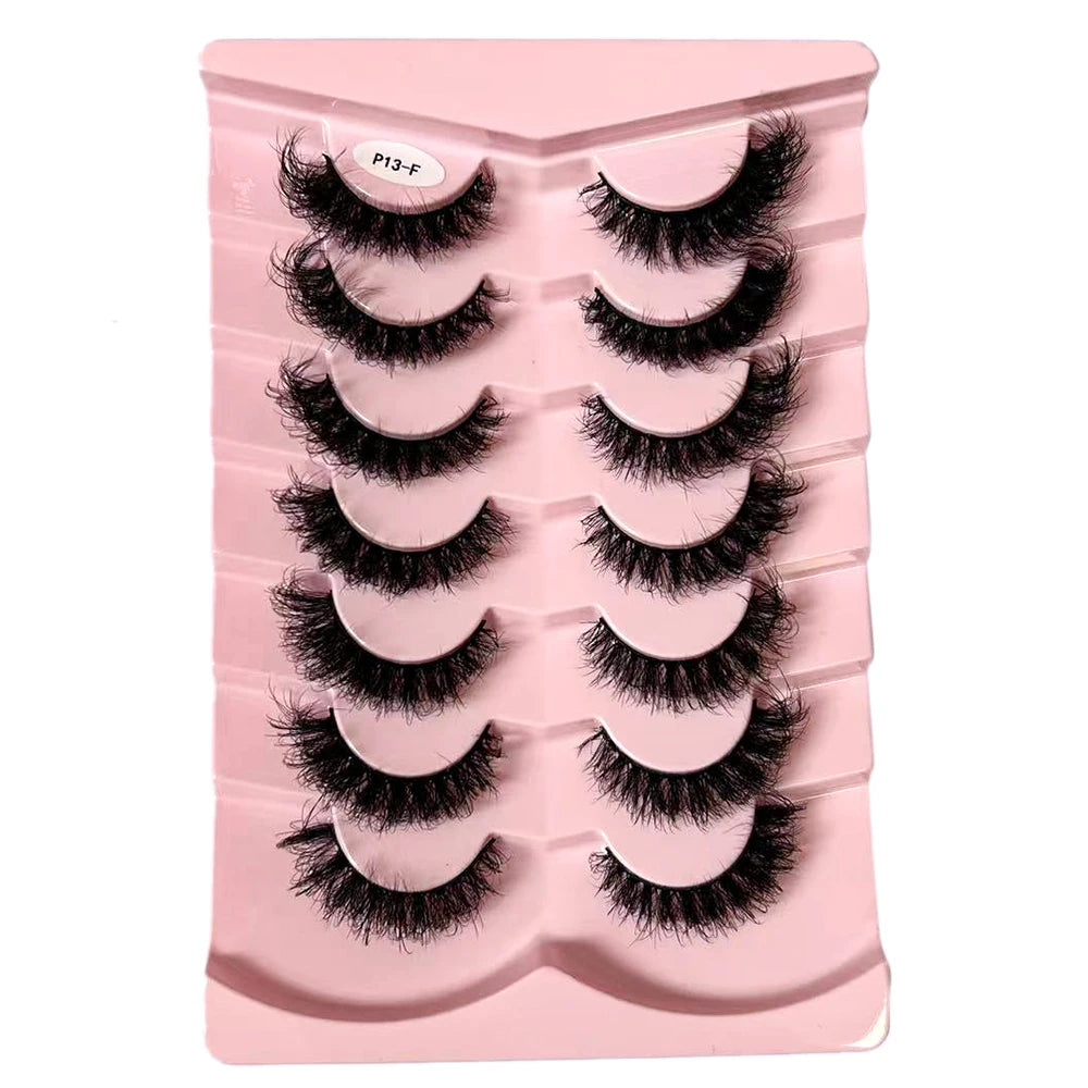 Classique 3D Volume Faux cils de vison aspect naturel moelleux Faux cils vaporeux oeil de chat cils moelleux 3D cils de vison