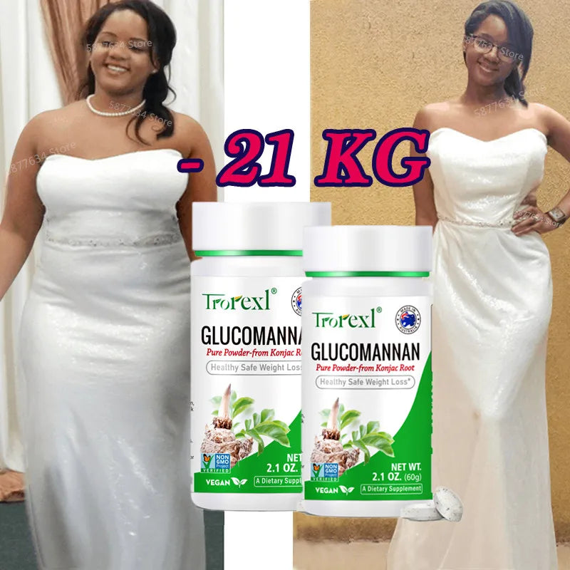 Poudre de glucomannane 100 pièces, perte de poids | bobines alien & bobines arien | Sans OGM, Sans Gluten