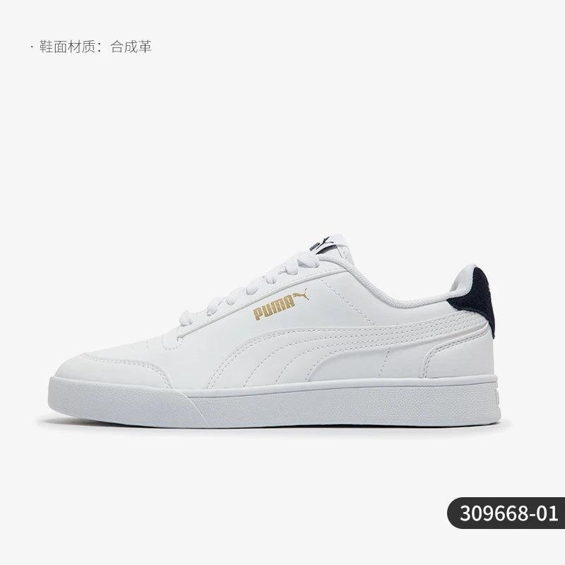Puma véritable Shuffle unisexe mode bas en cuir espadrilles décontractées 309668-01