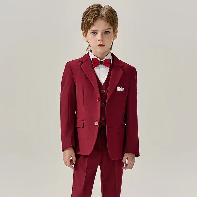 Jakcet-Robe de Soirée Verte avec Nministériels d Papillon pour Enfant, Costume de Cérémonie d'Anniversaire, Photographie de Mariage, 4 Pièces/Ensemble