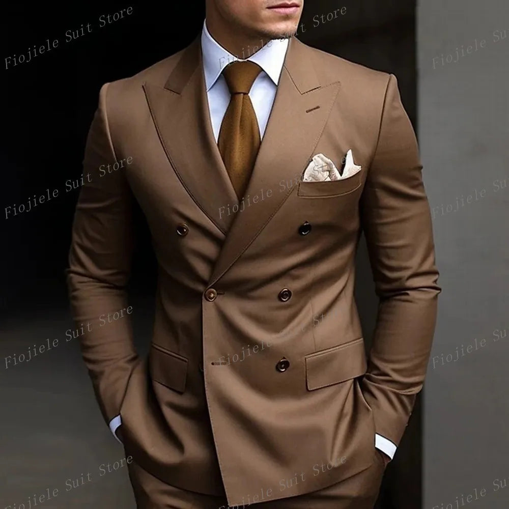 Vert armée hommes affaires Occasion formelle Tuxedos marié Groomsman fête de mariage bal mâle costume 2 pièces ensemble Blazer pantalon