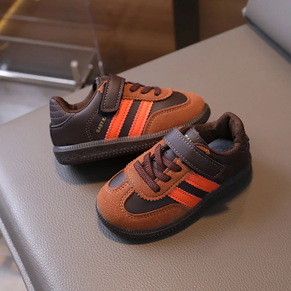 Chaussures de Sport en cuir PU pour enfants, baskets imperméables à semelles souples pour filles, chaussures ergonomiques antidérapantes pour tout-petits