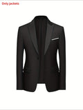 Ensemble de costume classique 3 pièces pour homme - Blazer ajusté à revers crantés avec gilet et pantalon, tenue formelle polyvalente pour les affaires et les événements