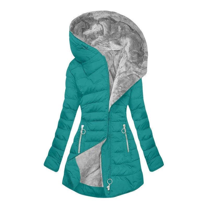 Manteaux matelassés à capuche pour femmes, nouvelle mode européenne et américaine, couleur unie, Simple, basique, Slim, décontracté, tendance quotidienne, Parkas
