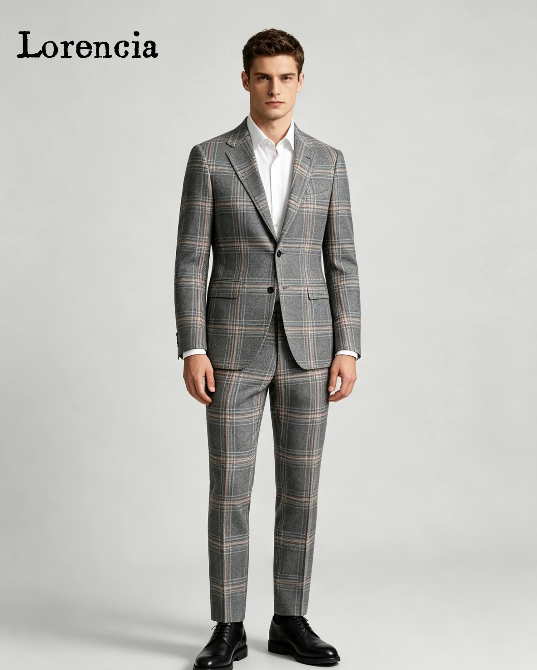 Costumes pour hommes à carreaux tendance, coupe ajustée, style vintage, formels, pour marié, mariage, smoking, ensembles 2 pièces, blazers pour homme, tenue de soirée, terno masculino