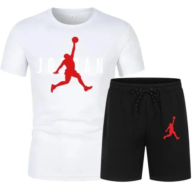 Été populaire hommes T-shirt + short costume hommes sport costume impression décontracté mode à manches courtes T-shirt ensemble hommes Joggers costume ensemble