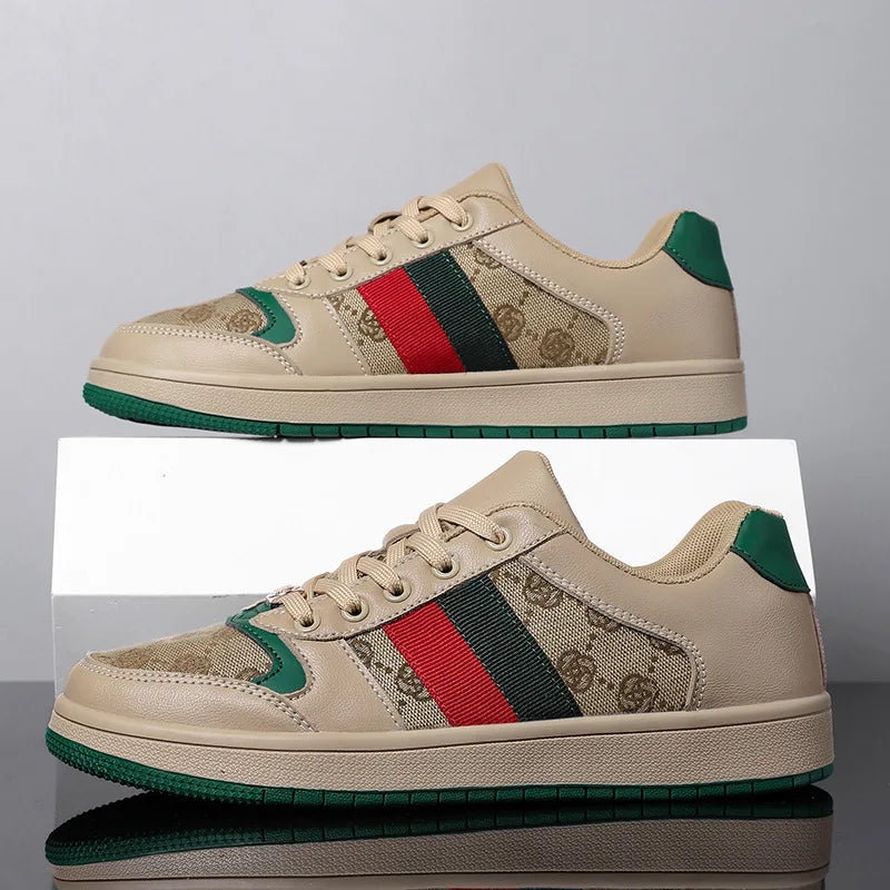 Chaussures de printemps pour hommes, chaussures décontractées en toile, tendance imprimées, chaussures de Skateboard plates et Cool, baskets à lacets, grande taille