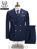 Costume de travail formel ajusté pour homme DAROuomo 2026 - Ensemble 2 pièces DR8211 (Veste + Pantalon)
