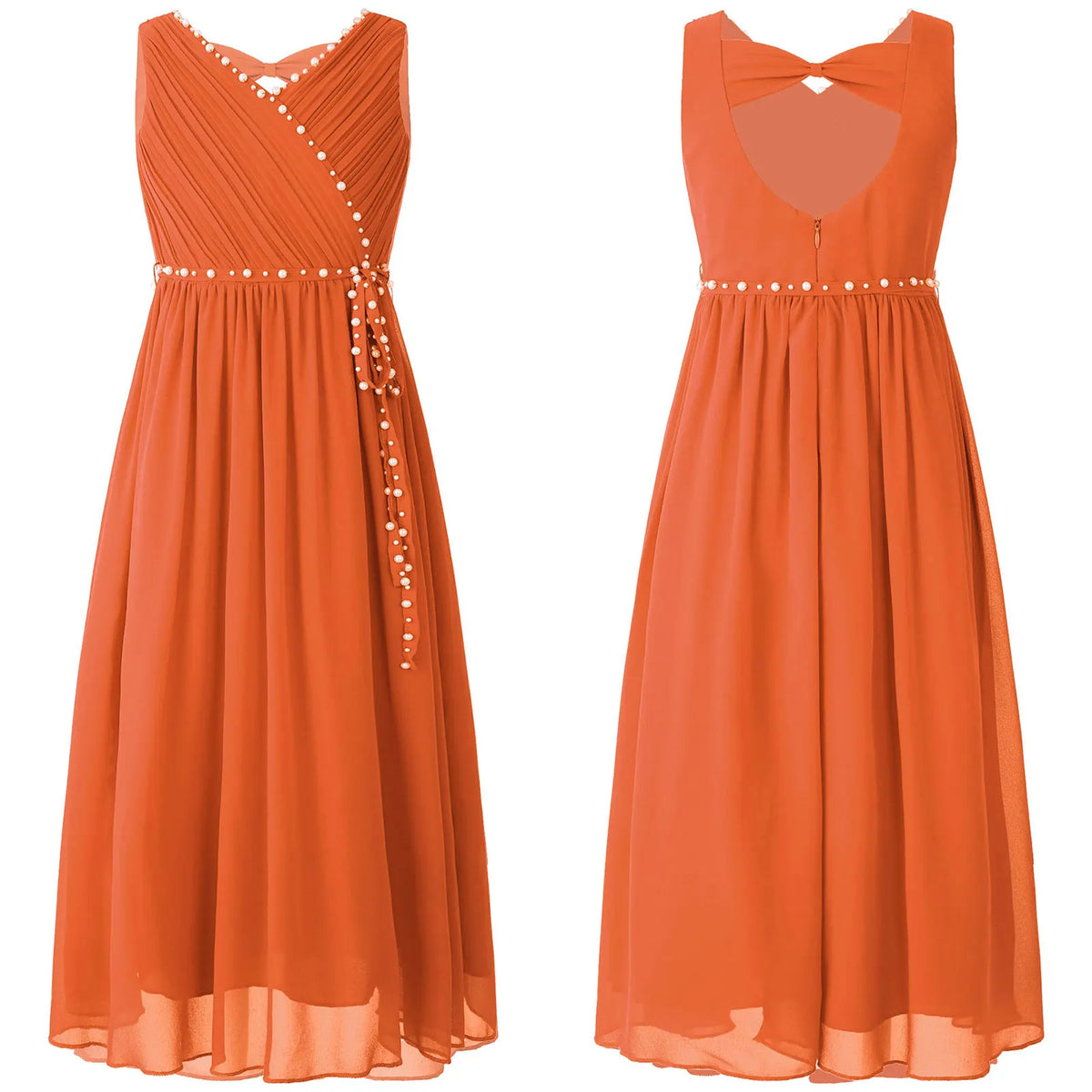 Robe à Fleurs en Mousseline de Soie pour Fille, Tenue de Mariage, Demoiselle d'Honneur, ixd'Anniversaire, Découpe, Col en V Froncé, Été