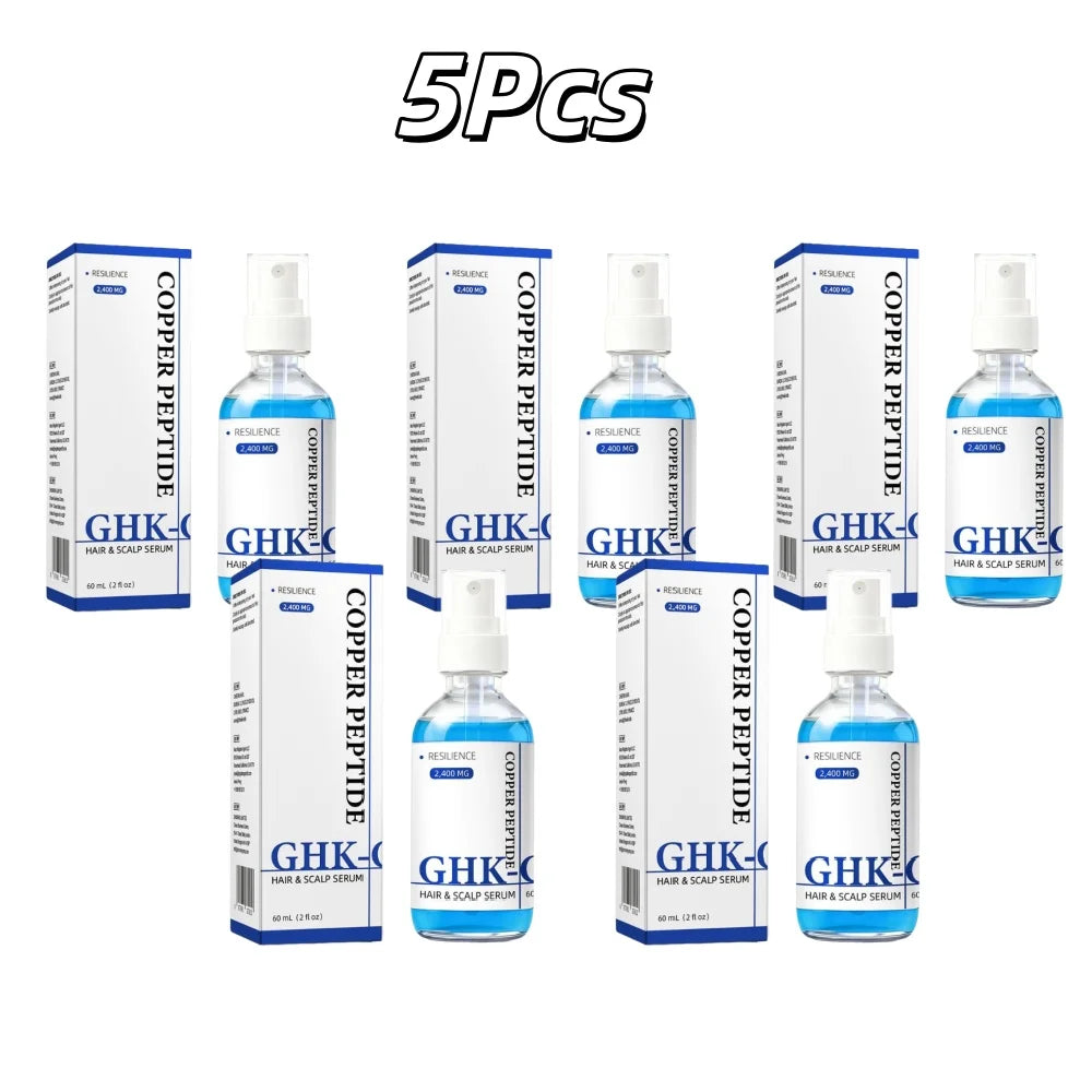 Sérum de croissance des cheveux au peptide de cuivre GHK-Cu, anti-perte de cheveux, essence pour le cuir chevelu, liquide réparateur, huile nourrissante pour hommes et femmes, 60 ml