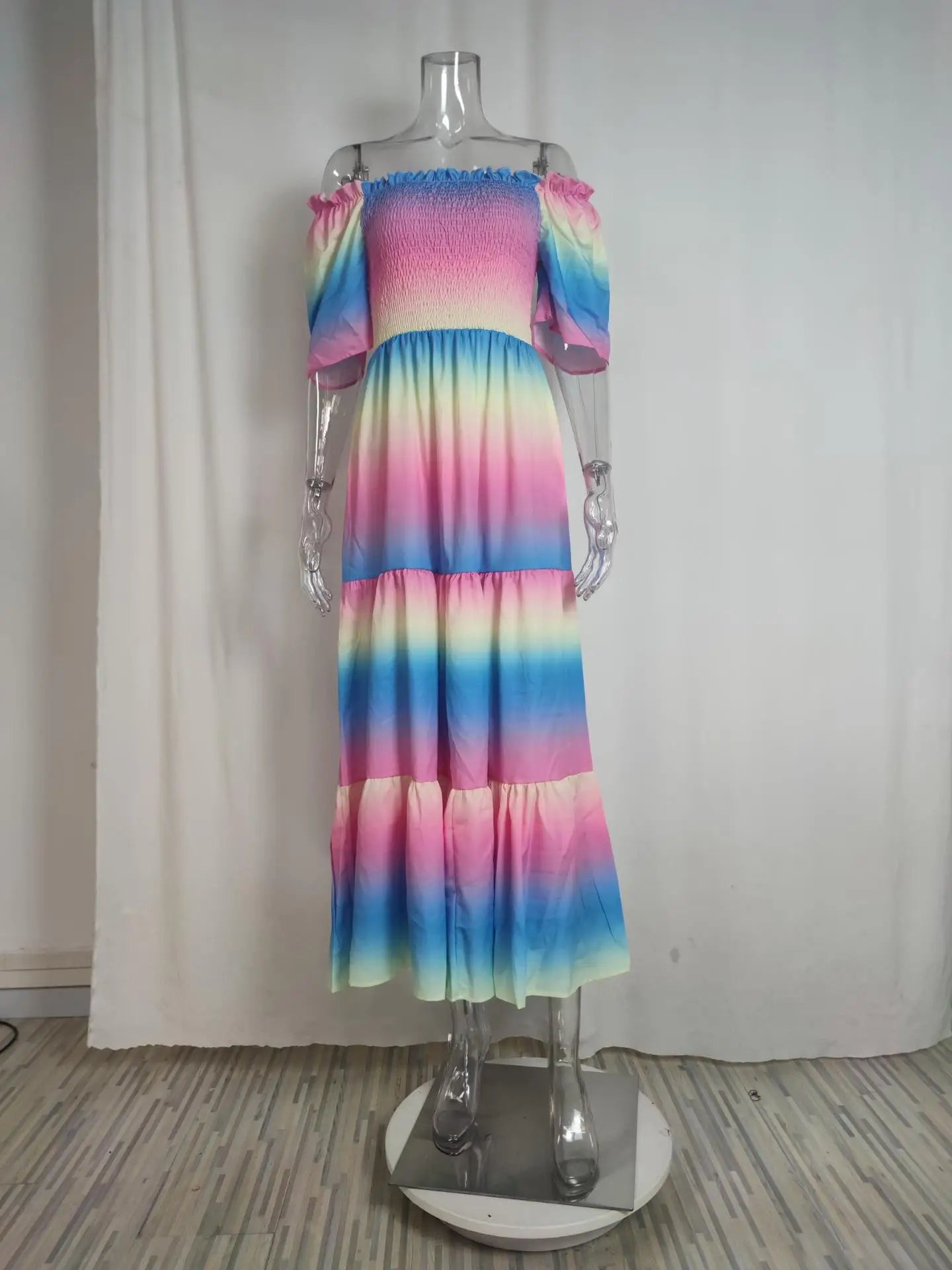 Robe Longue à Fleurs pour Femme, Tenue de Soirée Courte, Élégante, Décontractée, Style Boho, Vacances, Imprimée, Été Arts et lettres français fraîche mode fleur brisée irrégulière