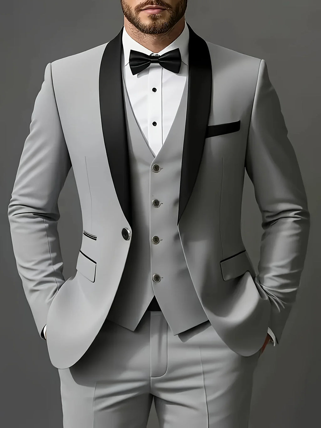 Ensemble de costume 3 pièces pour hommes, veste + gilet + pantalon, à la mode de haute qualité, adapté aux mariages, fêtes et Occasions formelles