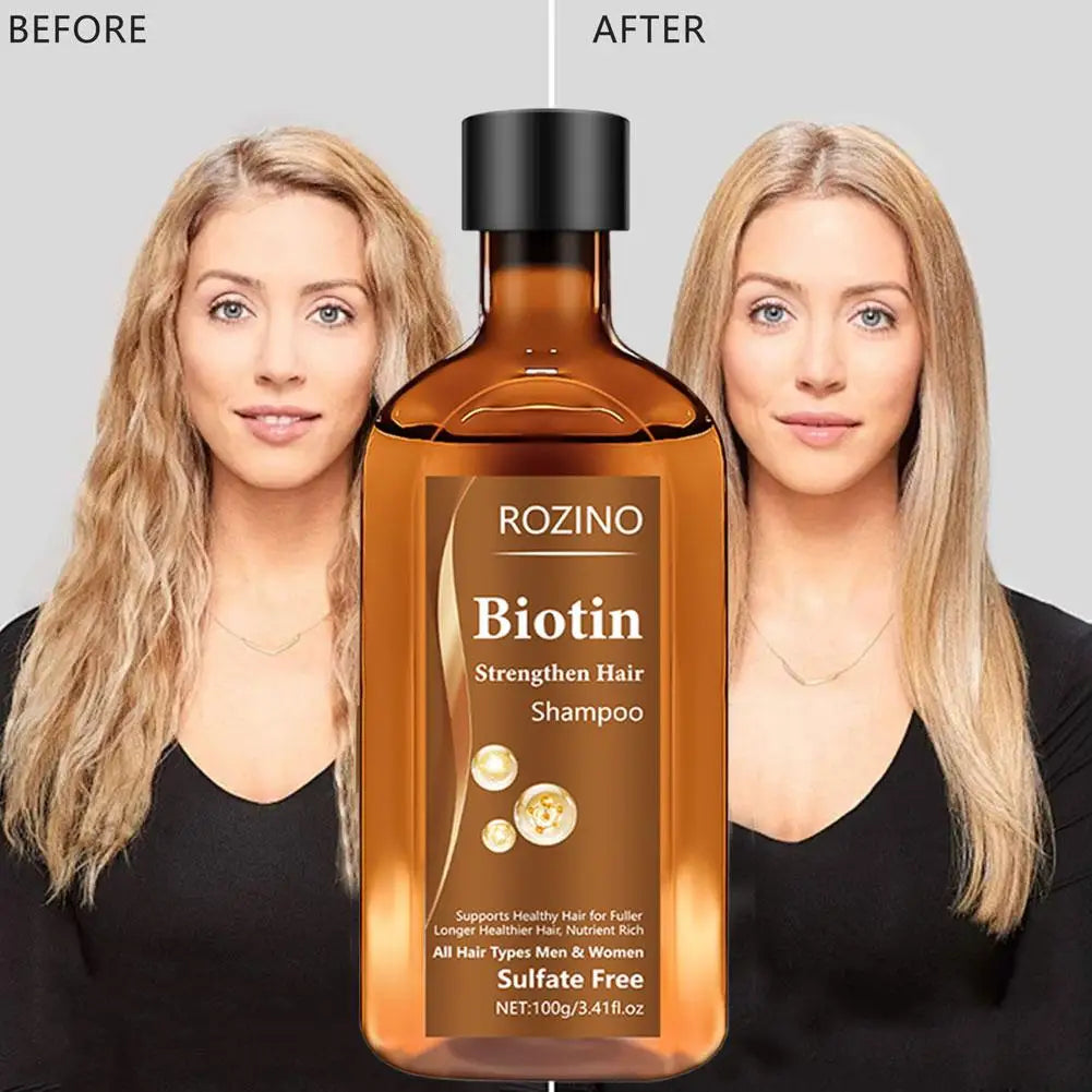 Shampoing à la biotine pour la croissance des cheveux, traitement anti-chute pour hommes et femmes, épaississement rapide et re-huile, beauté et santé