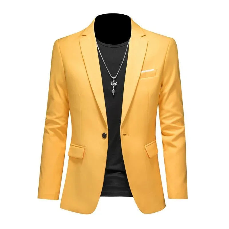 Boutique de mode couleur unie haut de gamme marque décontracté affaires hommes Blazer marié robe de mariée Blazers pour hommes costume hauts Jacke manteau