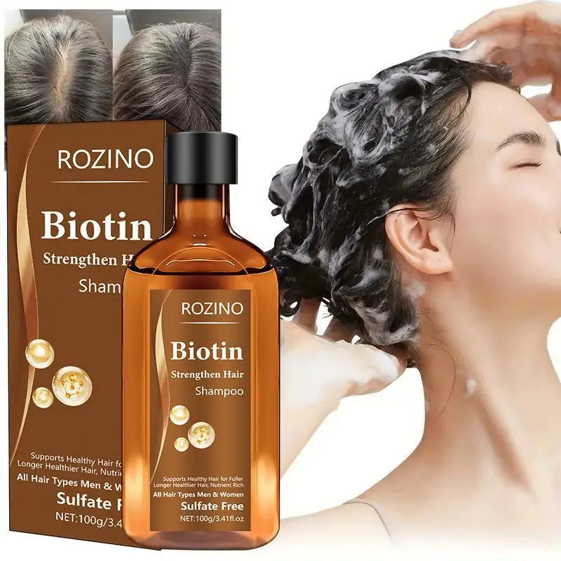 Shampoing à la biotine pour la croissance des cheveux, traitement anti-chute pour hommes et femmes, épaississement rapide et re-huile, beauté et santé