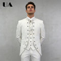 Costume formel 3 pièces pour hommes de Style Affrica (veste gilet pantalon) costume de mariage sur mesure pour le marié et le meilleur homme ULBYANRY
