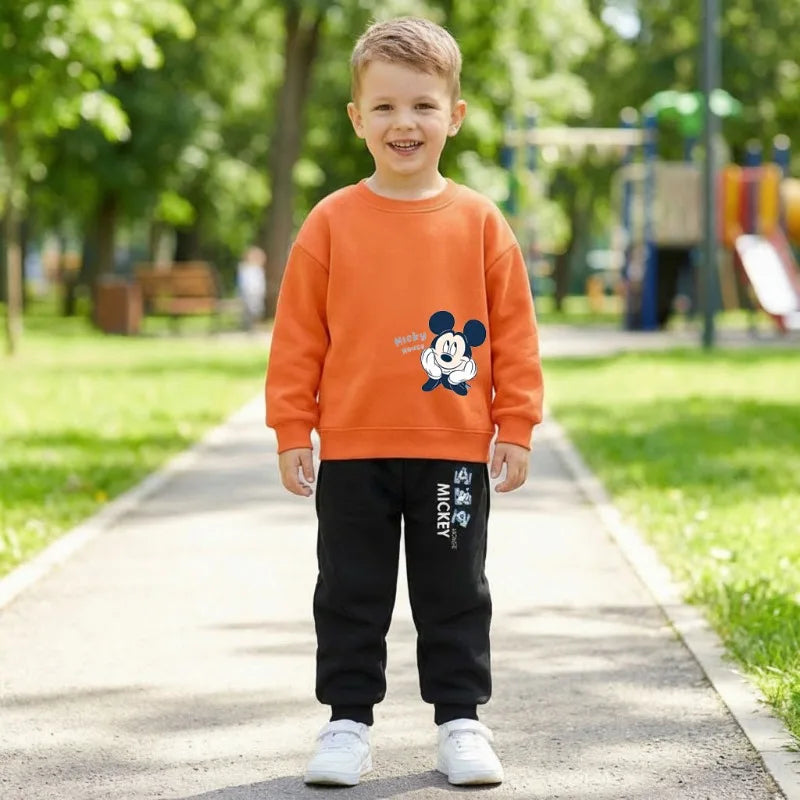 Nouveauté Printemps 2026 : Ensembles de survêtements pour enfants – Pull à col rond et pantalon long pour garçons, ensemble deux pièces fin et respirant pour le sport