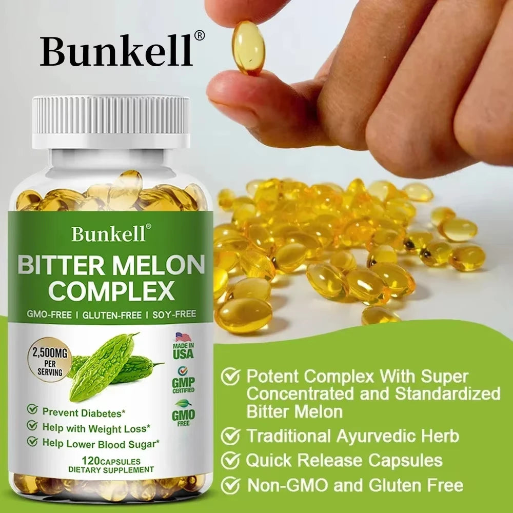Extrait de melon amer - Aide à l'équilibre la glycémie et les lipides sanguins, favorise la santé métabolique globale, la gestion du poids,