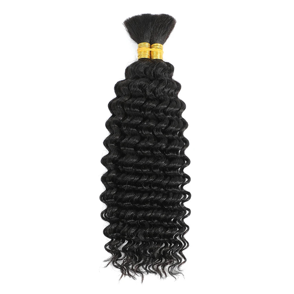 Tressage humain cheveux vague profonde en vrac cheveux humains 100g sans trame cheveux humains paquets Micro humain tressage cheveux pour Boho tresses