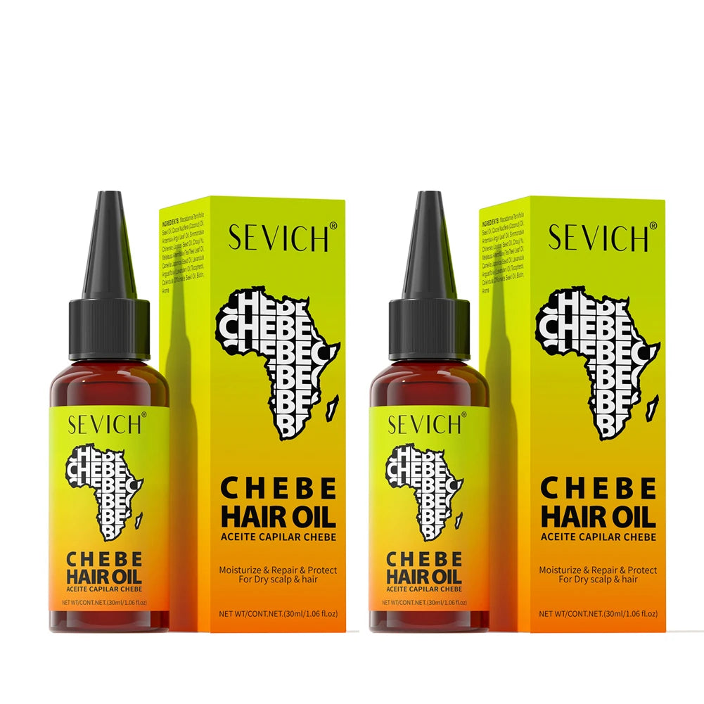 Sevich afrique huile de croissance des cheveux 30ml Traction alopecia Chebe poudre huile d'essence Anti perte de cheveux traitement produit épaissir soins des cheveux