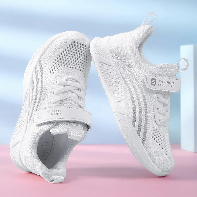 Chaussures de Course en Maille Blanche pour Fille, Baskets de dehors Légères et Colorées, à la Mode, pour Été et Automne, 2025