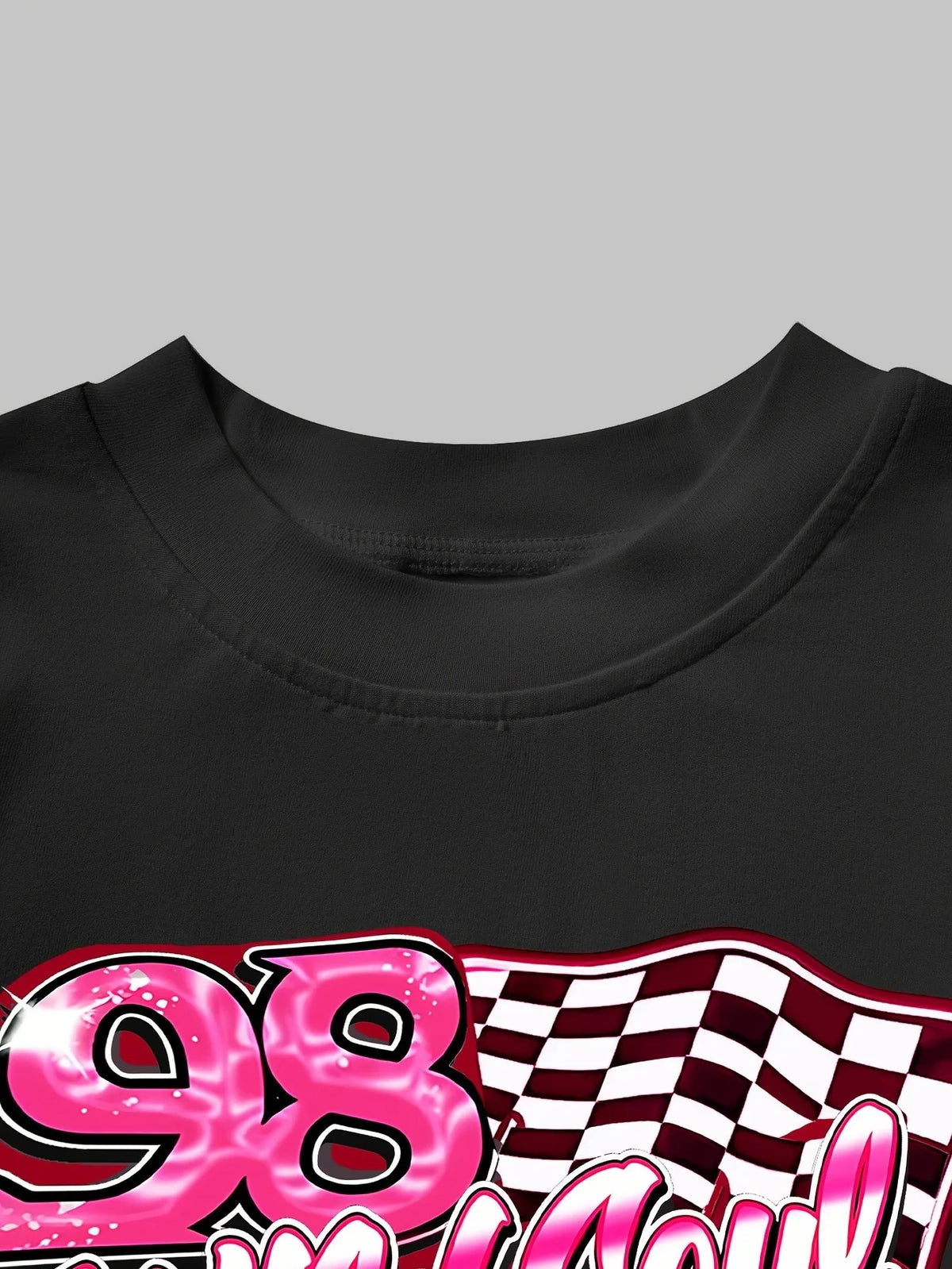 Ensemble 2 pièces pour filles, t-shirt court imprimé Racing et pantalon de jogging camouflage rose, tenue décontractée streetwear Y2K