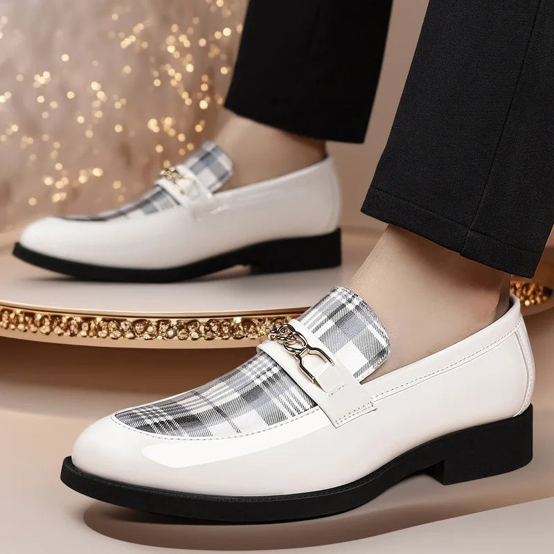 Chaussures en cuir pour hommes, chaussures habillées de style coréen, rétro, polyvalentes, confortables et décontractées