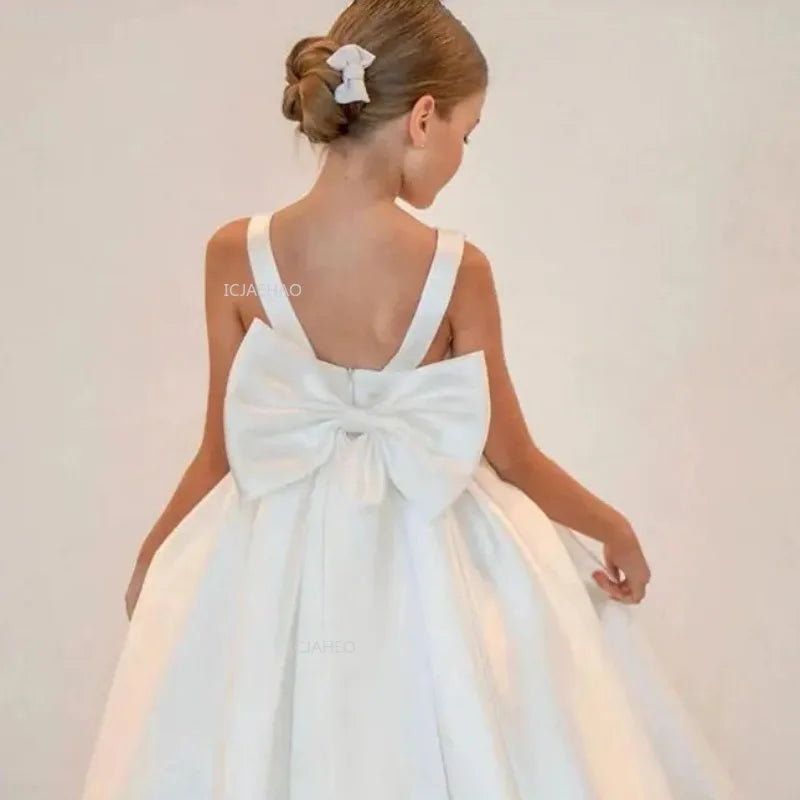 Robe de soirée longue en Satin pour filles, sans manches, Style français, robe de princesse pour enfants, spectacle, célébration formelle, nouvelle collection