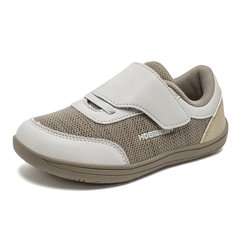 HOBIBEAR chaussures pieds nus à bout large enfants minimaliste crochet boucle espadrilles décontractées maille respirant zéro chute chaussures