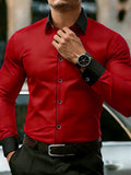Chemise de smoking pour homme FGKKS, neuve, de luxe, style western, à manches longues, décontractée chic, micro-élastique, infroissable, pour affaires
