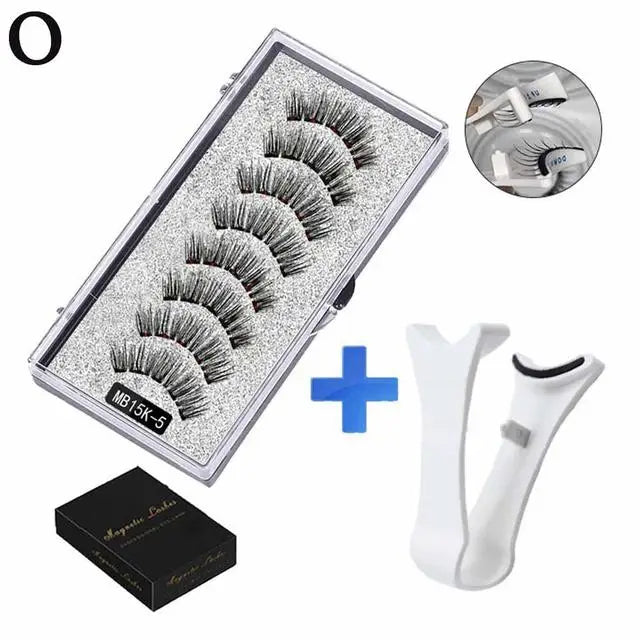 Cils magnétiques naturels 3D, avec 5 cils magnétiques, boîte d'expédition, faux cadeau fait à la main, Support réutilisable, goutte Magne T6N2