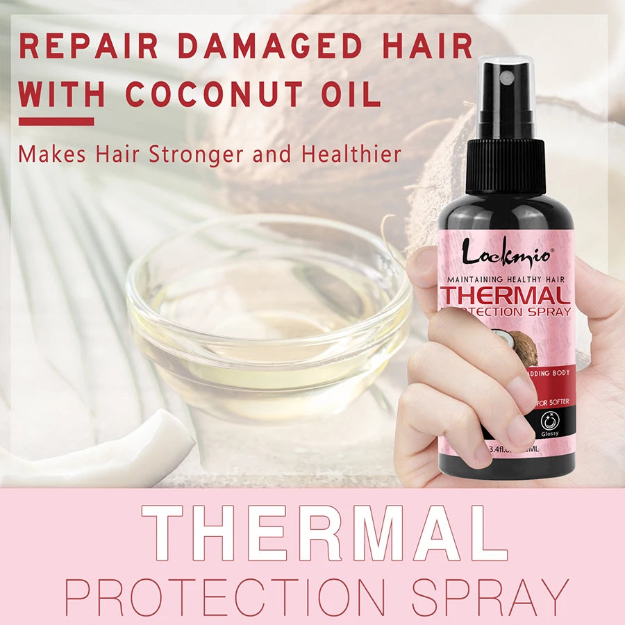 Spray de Protection thermique pour cheveux, sérum de Protection thermique, protège les cheveux contre les UV endommagés, après-shampooing hydratant pour femmes