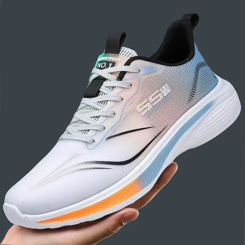 Chaussures en maille respirante pour hommes, baskets légères et décontractées, antidérapantes, semelle souple, chaussures de course pour printemps et été
