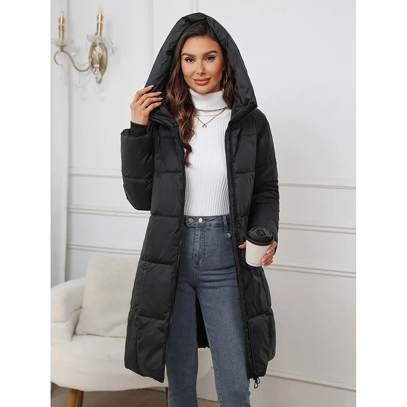 Femmes Long manteau 2024 nouveau automne hiver Parkas Femme épais vers le bas coton manteau Femme décontracté court chaud épais vêtements d'extérieur haut pour femme