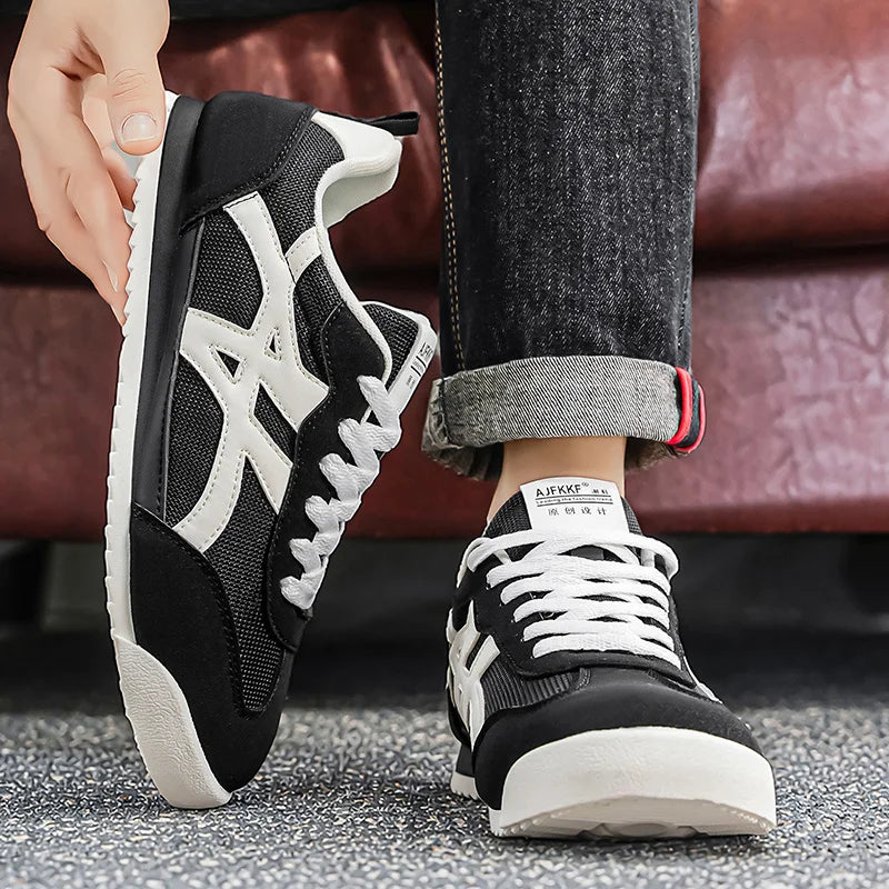 Chaussures décontractées pour hommes, baskets tendance à lacets, légères, confortables, respirantes, pour la marche quotidienne