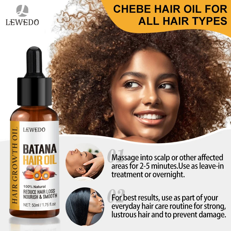 Lewedo Naturals huile de Batana croissance rapide des cheveux pour hommes femmes huile de Batana Pure nourrir les cheveux brillants soins capillaires sains Anti perte de cheveux