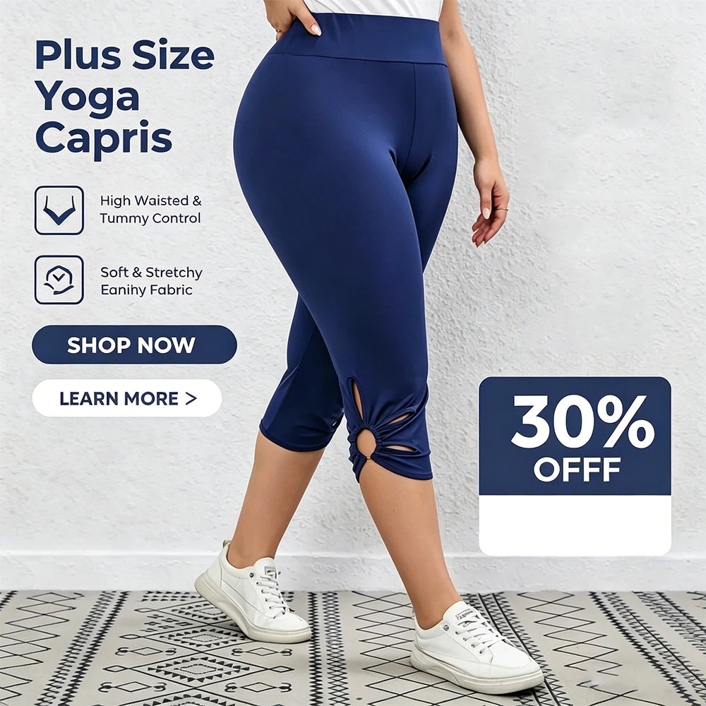 Leggings extensibles grande taille pour femmes, pantalon capri décontracté sans couture à taille élastique, longueur courte, legging essentiel pour femme