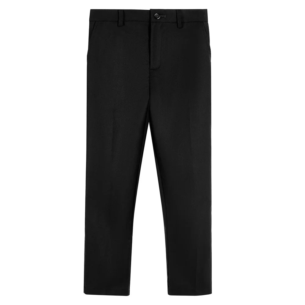 Ensemble de costume brodé doré pour tout-petits, veste, pantalon, nœud papillon, smoking formel, porte-anneau, taille réglable, costumes de 3 à 14 ans