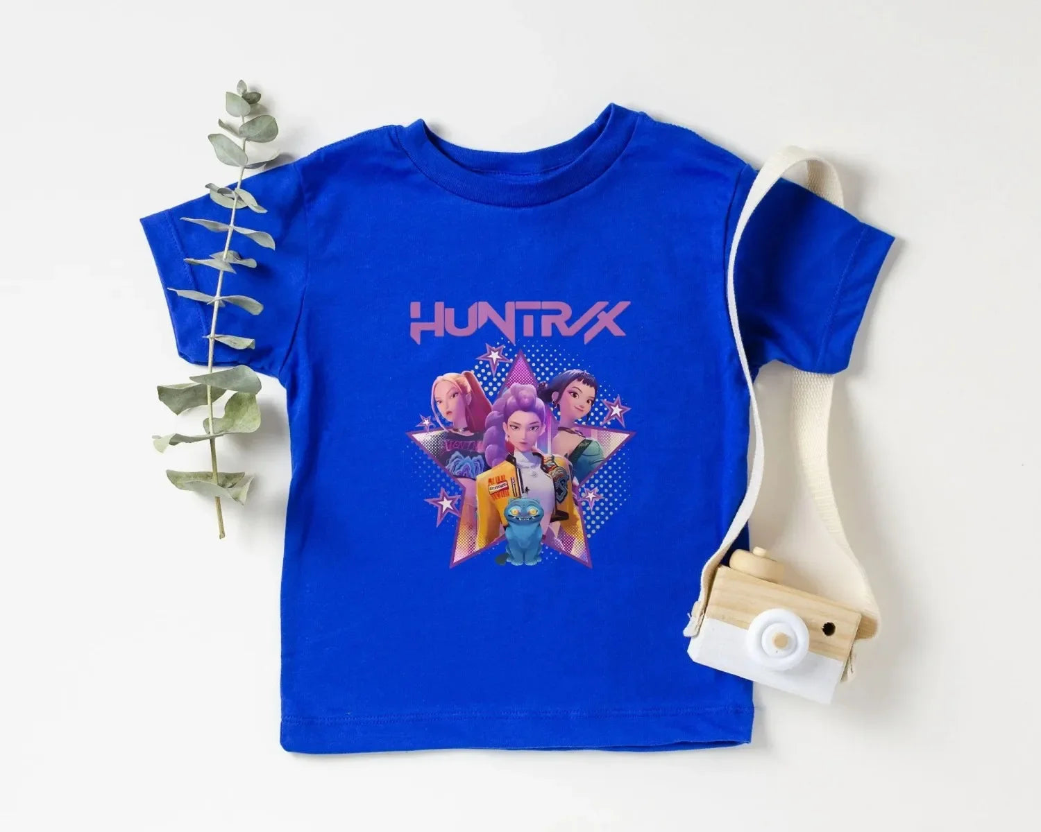 T-shirt 100 % coton pour bébé fille 2026 – Vêtement enfant, cadeau pour fan K-Pop Devil Hunter, haut décontracté mode enfant printemps/été