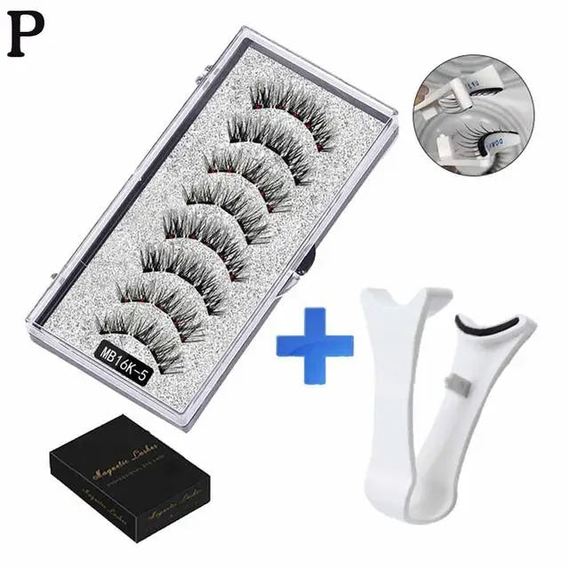 Cils magnétiques naturels 3D, avec 5 cils magnétiques, boîte d'expédition, faux cadeau fait à la main, Support réutilisable, goutte Magne T6N2